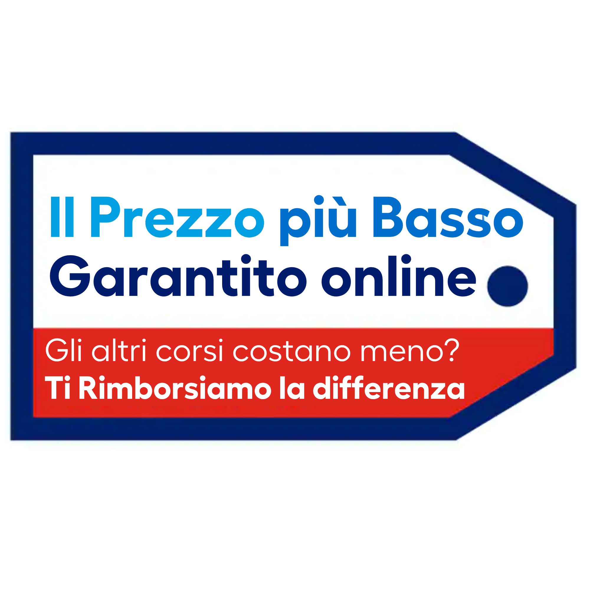 Il prezzo più basso garantito online: se un altro corso costa meno, ti rimborsiamo la differenza